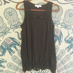 Love stitch Black lace shirt